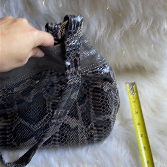 B. Makowsky gray snakeskin print leather purse - Picture 8 of 8
